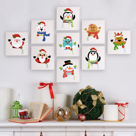 Christmas - 9 mini paint by number sets