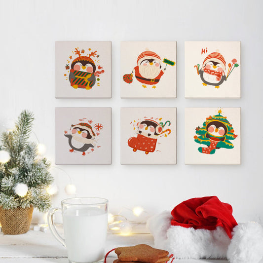 Christmas - 6 mini paint by number sets