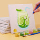 Drinks - 6 mini paint by number sets