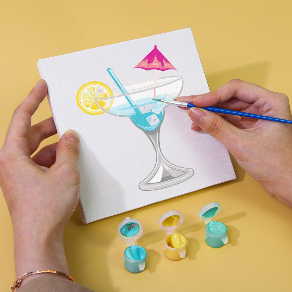 Drinks - 6 mini paint by number sets
