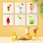 Drinks - 6 mini paint by number sets