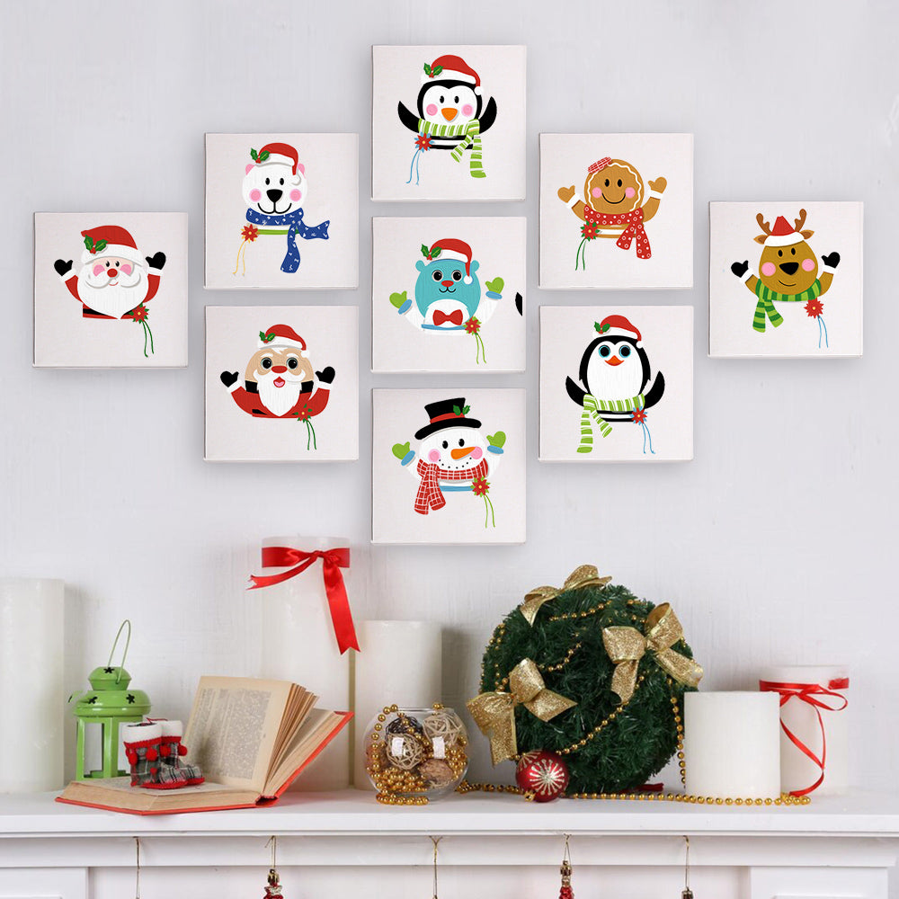 Christmas - 9 mini paint by number sets