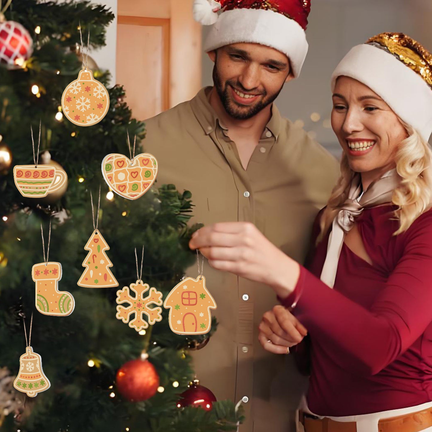 17 Christmas decoration 8pcs