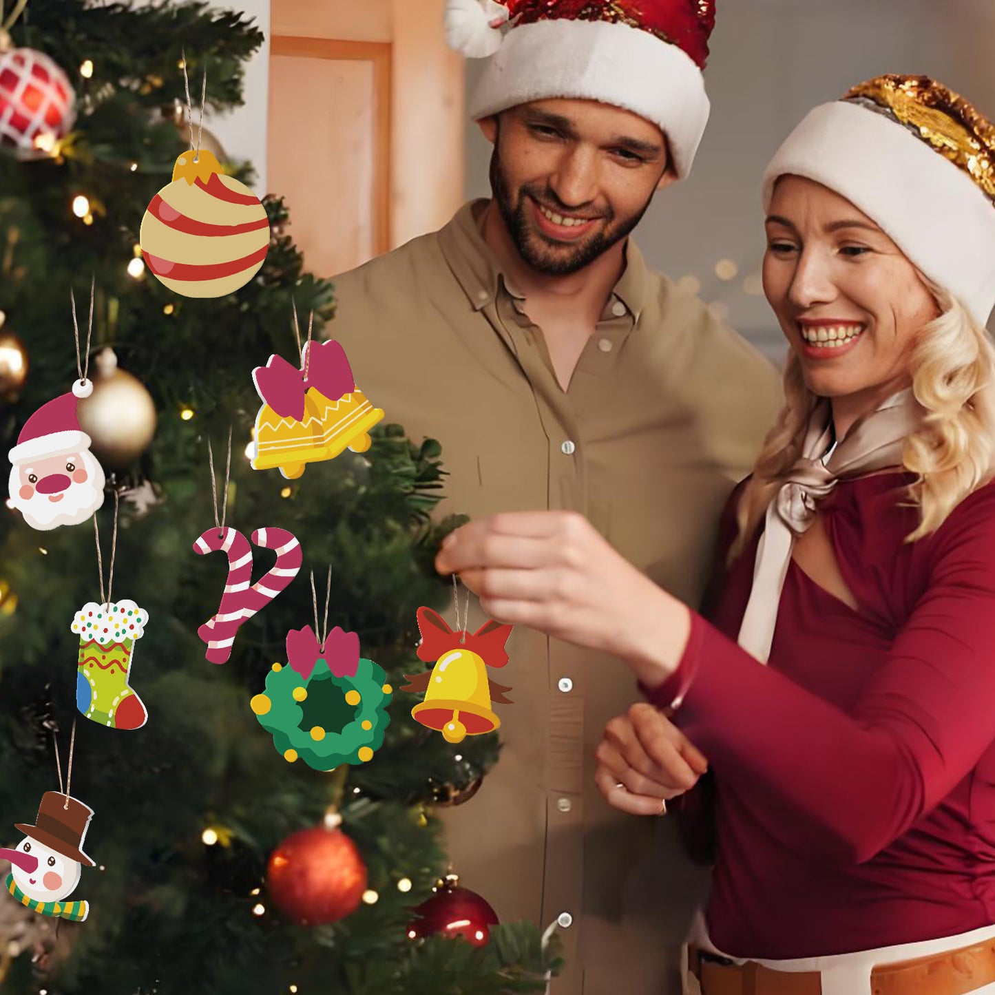 10 Christmas decoration 8pcs