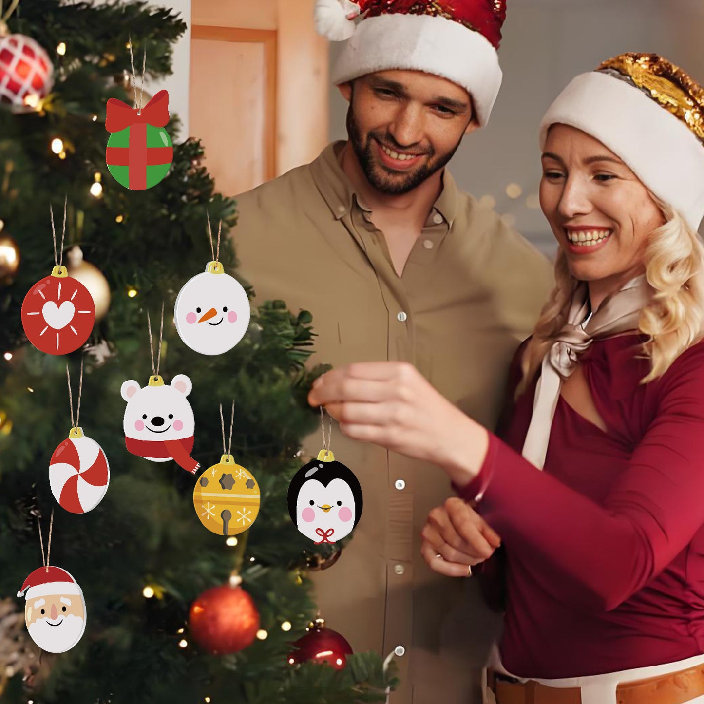 18 Christmas decoration 8pcs