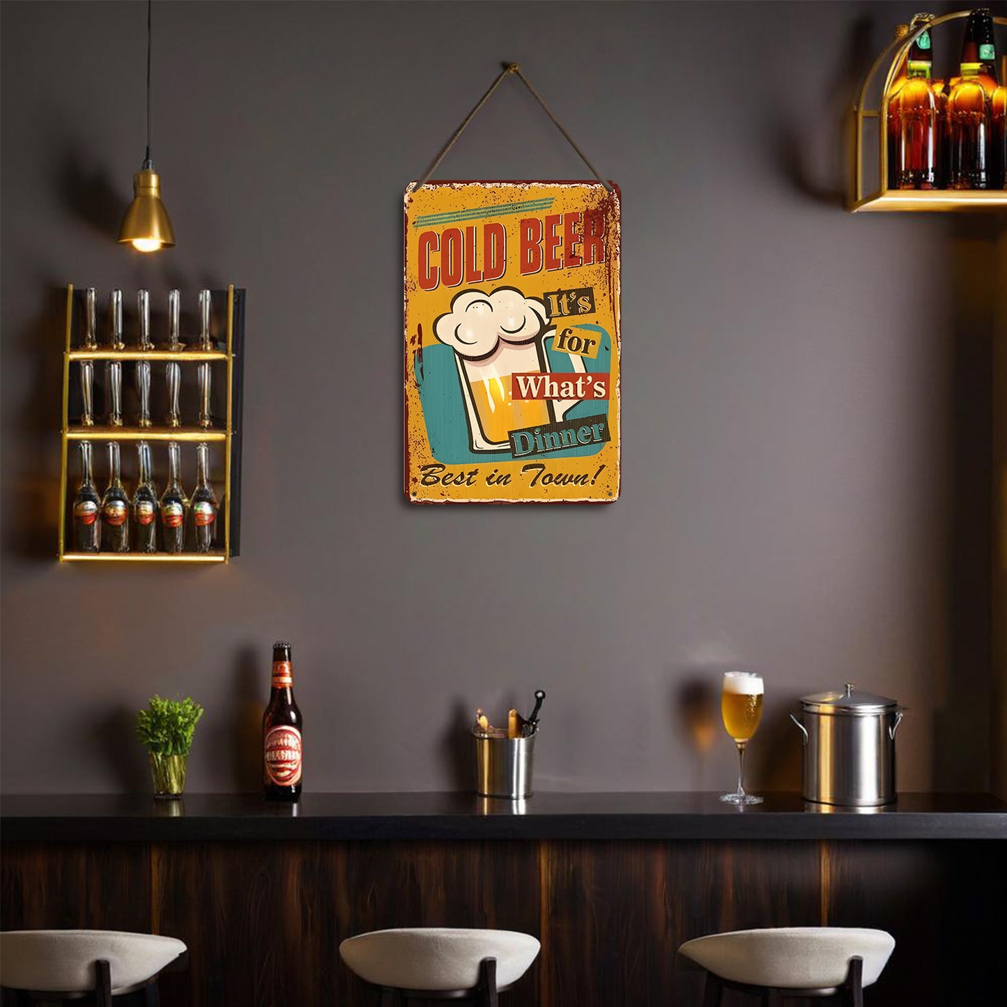 Vintage Metal Bar Art 9