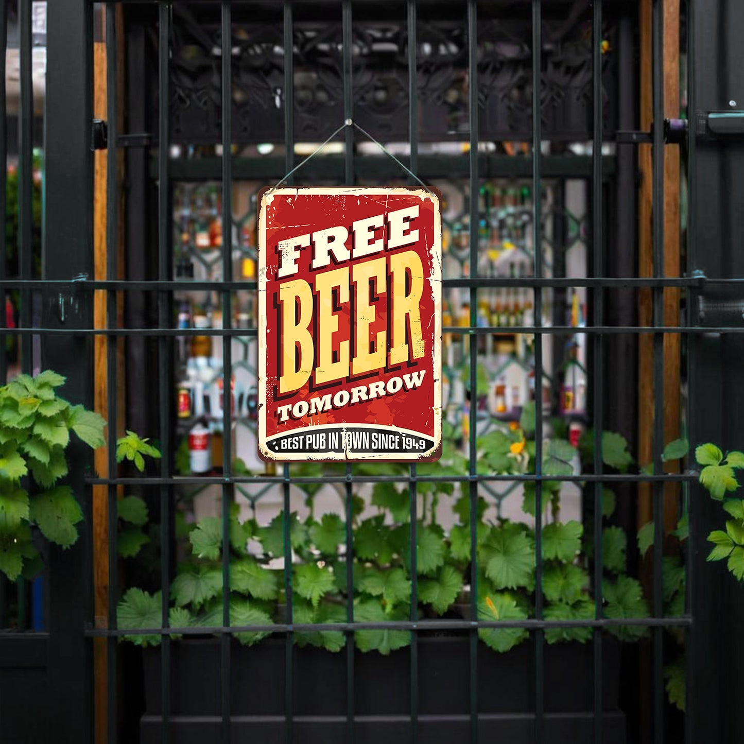 Vintage Metal Bar Art 14