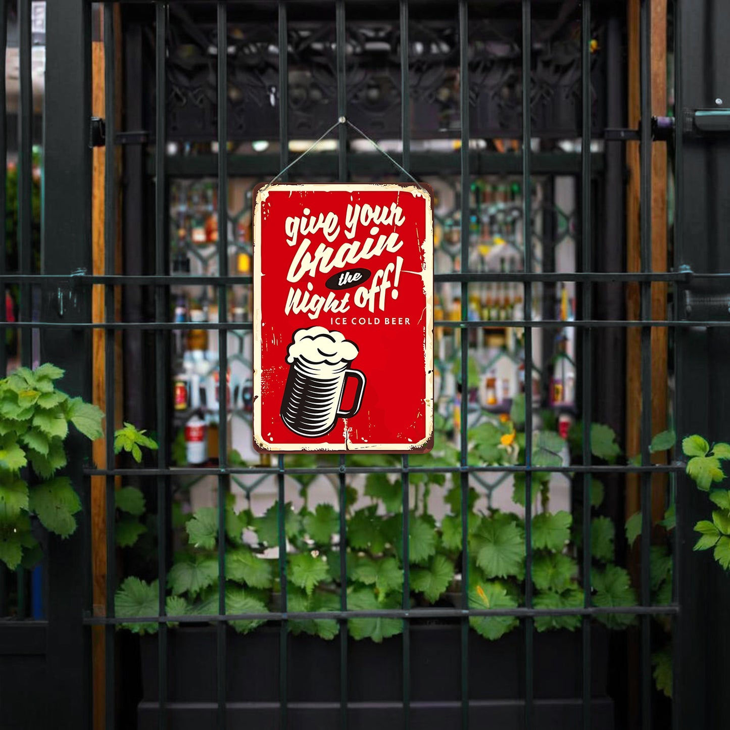Vintage Metal Bar Art 12