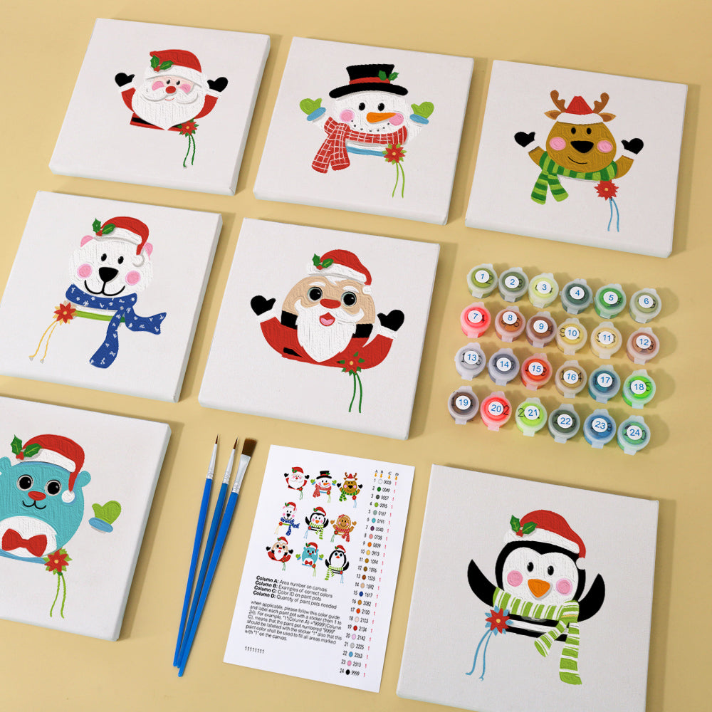 Christmas - 9 mini paint by number sets