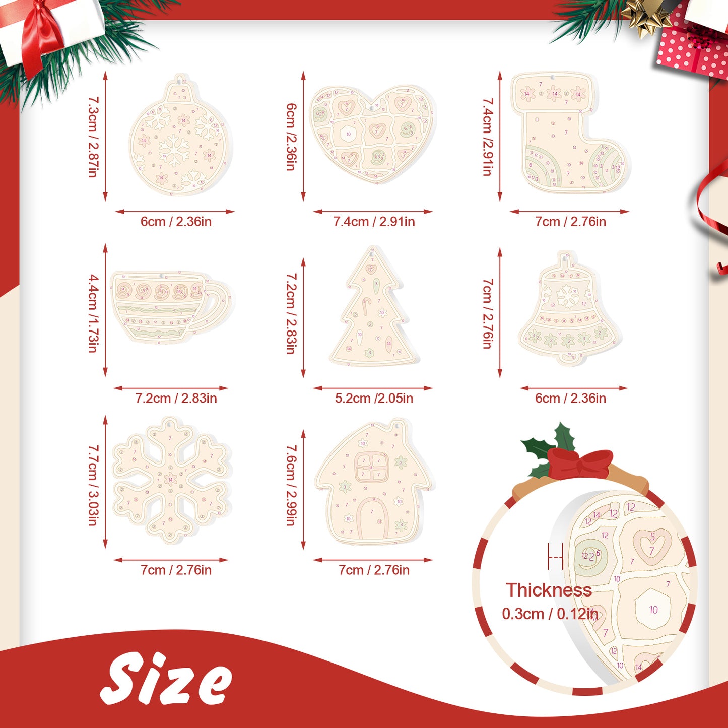 17 Christmas decoration 8pcs