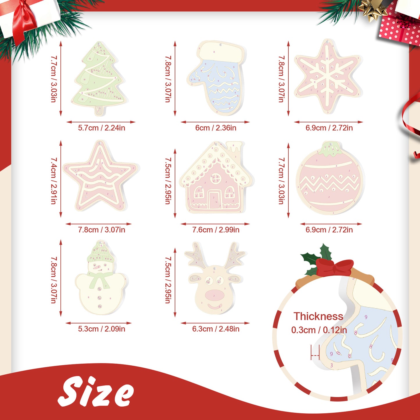 08 Christmas decoration 8pcs