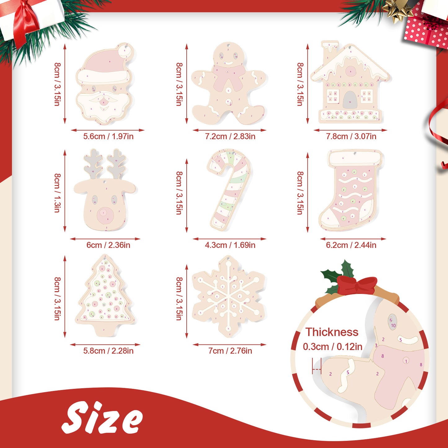 01 Christmas decoration 8pcs