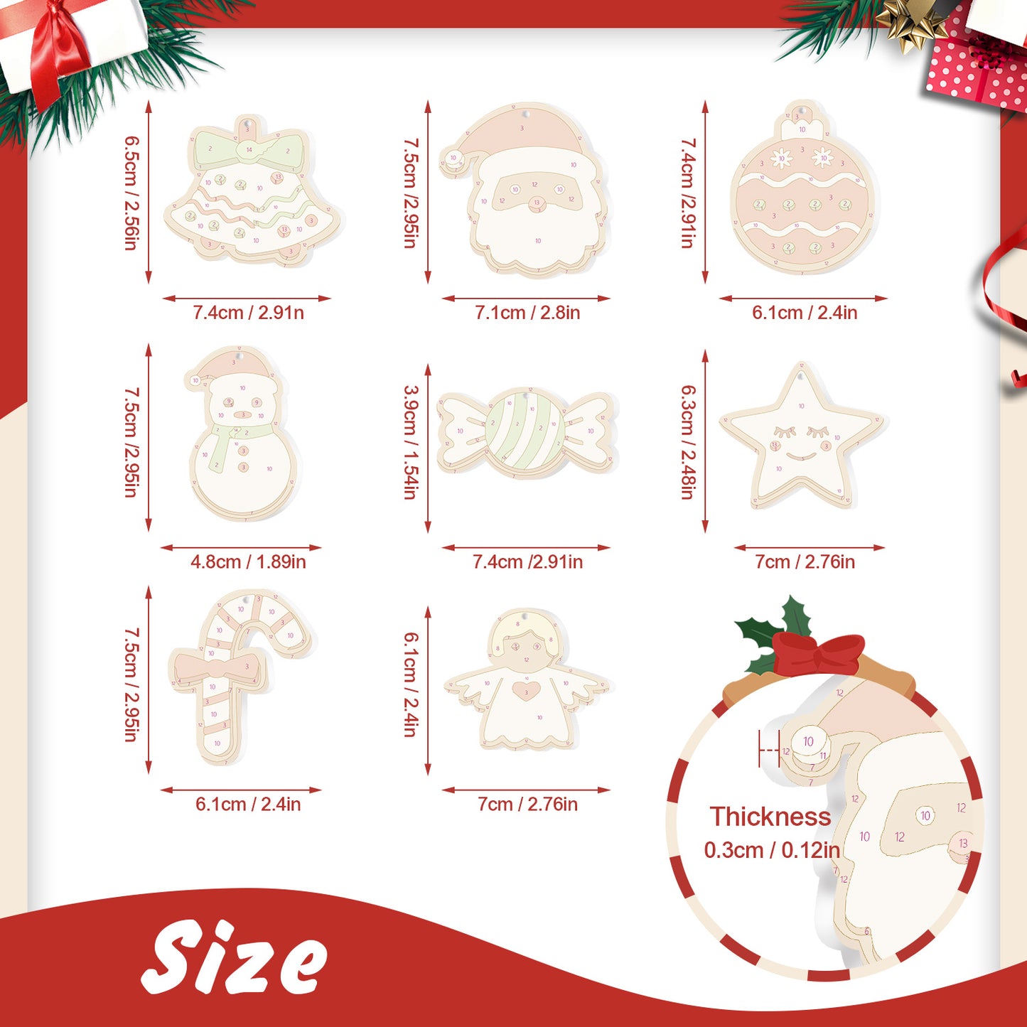 15 Christmas decoration 8pcs