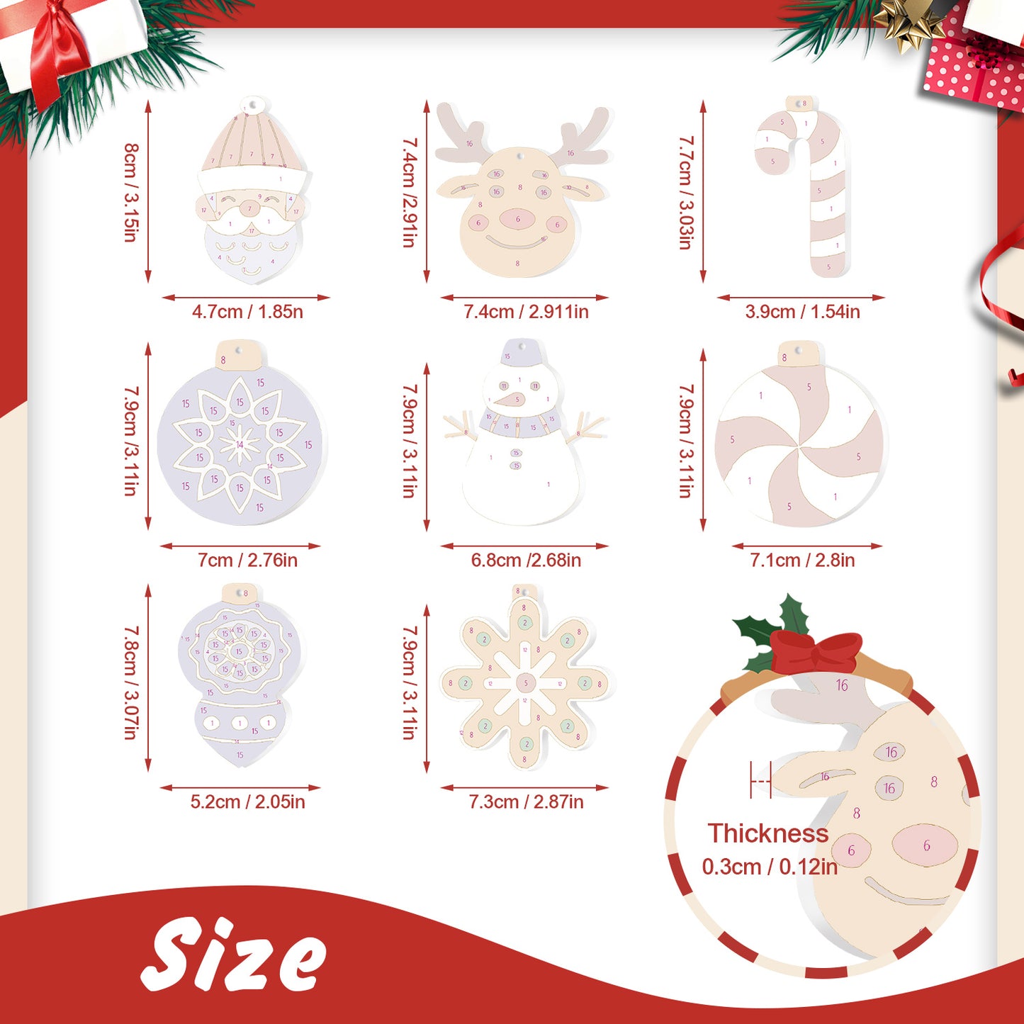 14 Christmas decoration 8pcs