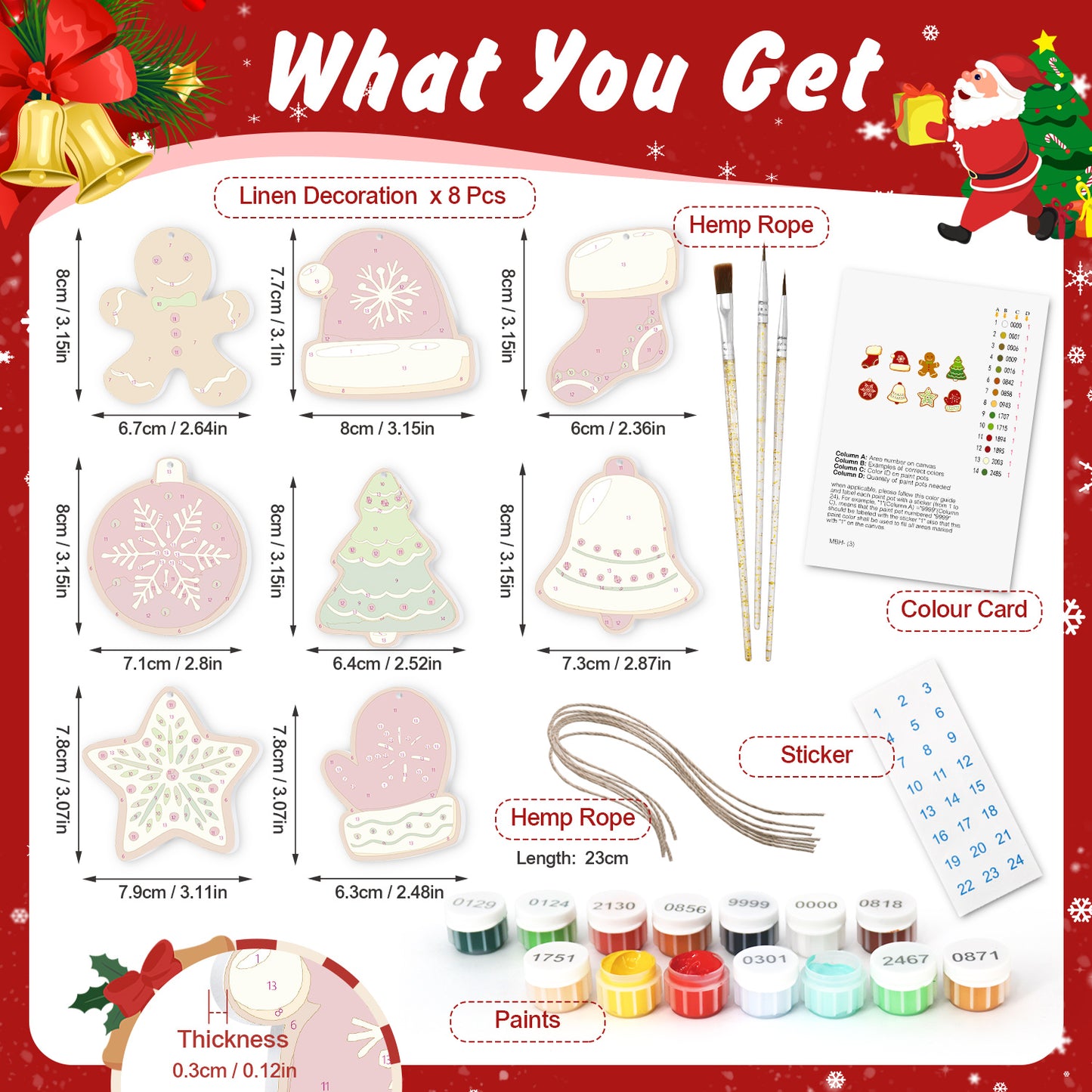 03 Christmas decoration 8pcs