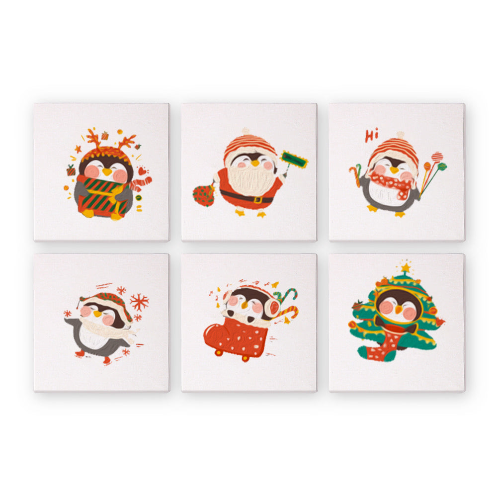 Christmas - 6 mini paint by number sets