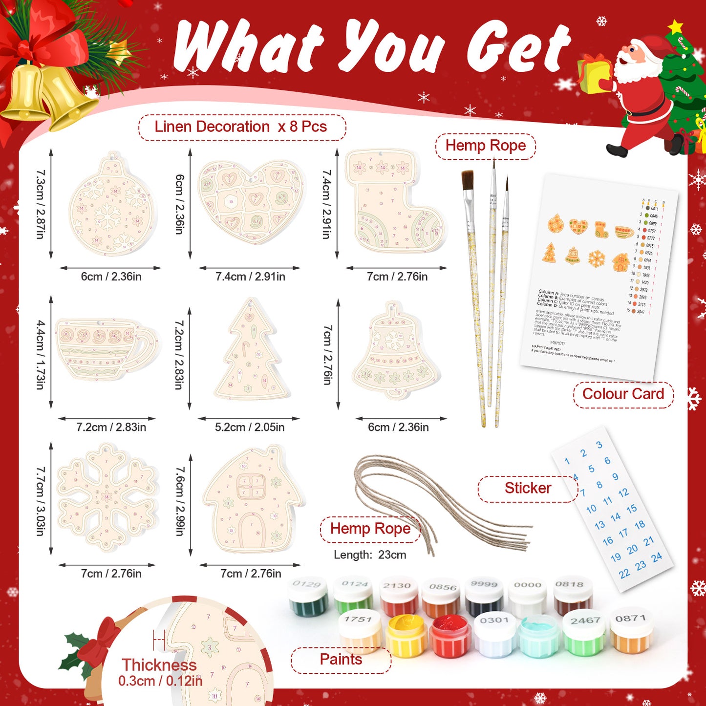17 Christmas decoration 8pcs