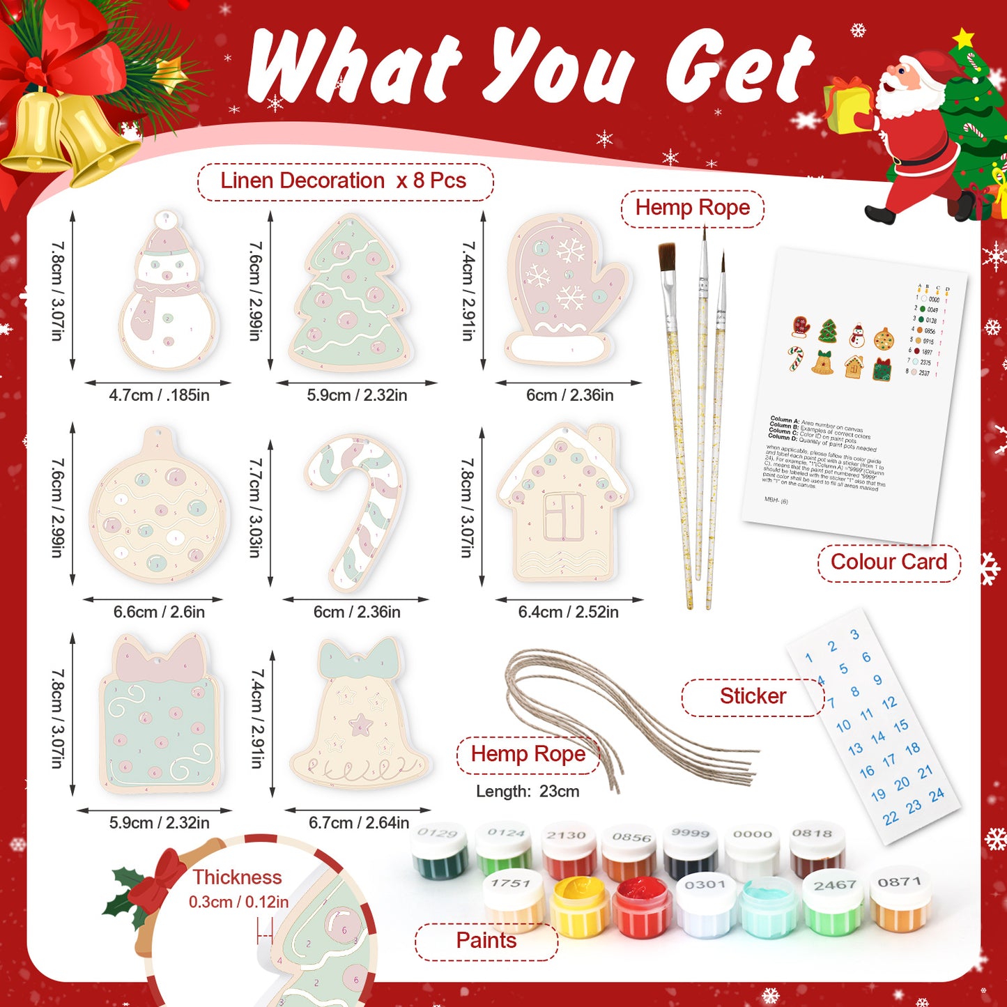 06 Christmas decoration 8pcs