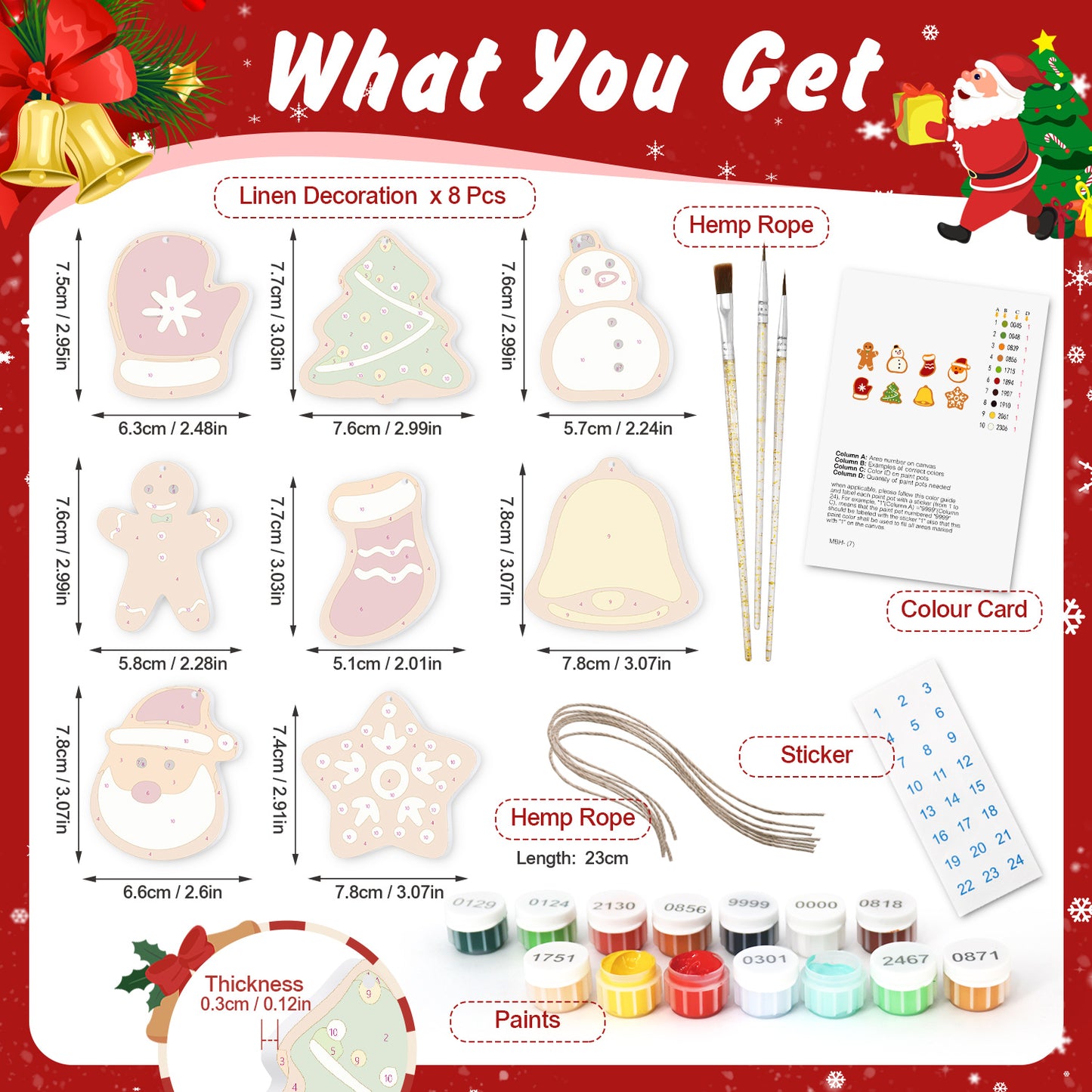 07 Christmas decoration 8pcs