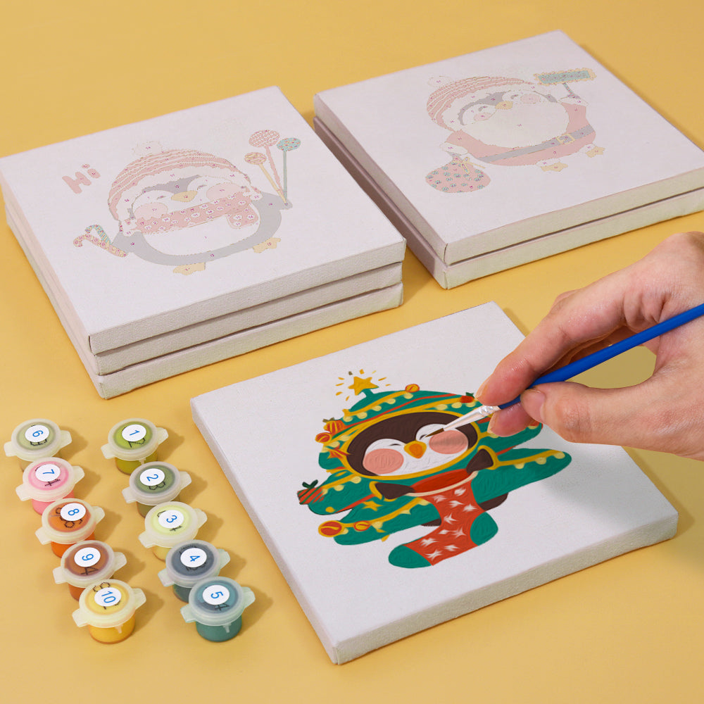 Christmas - 6 mini paint by number sets