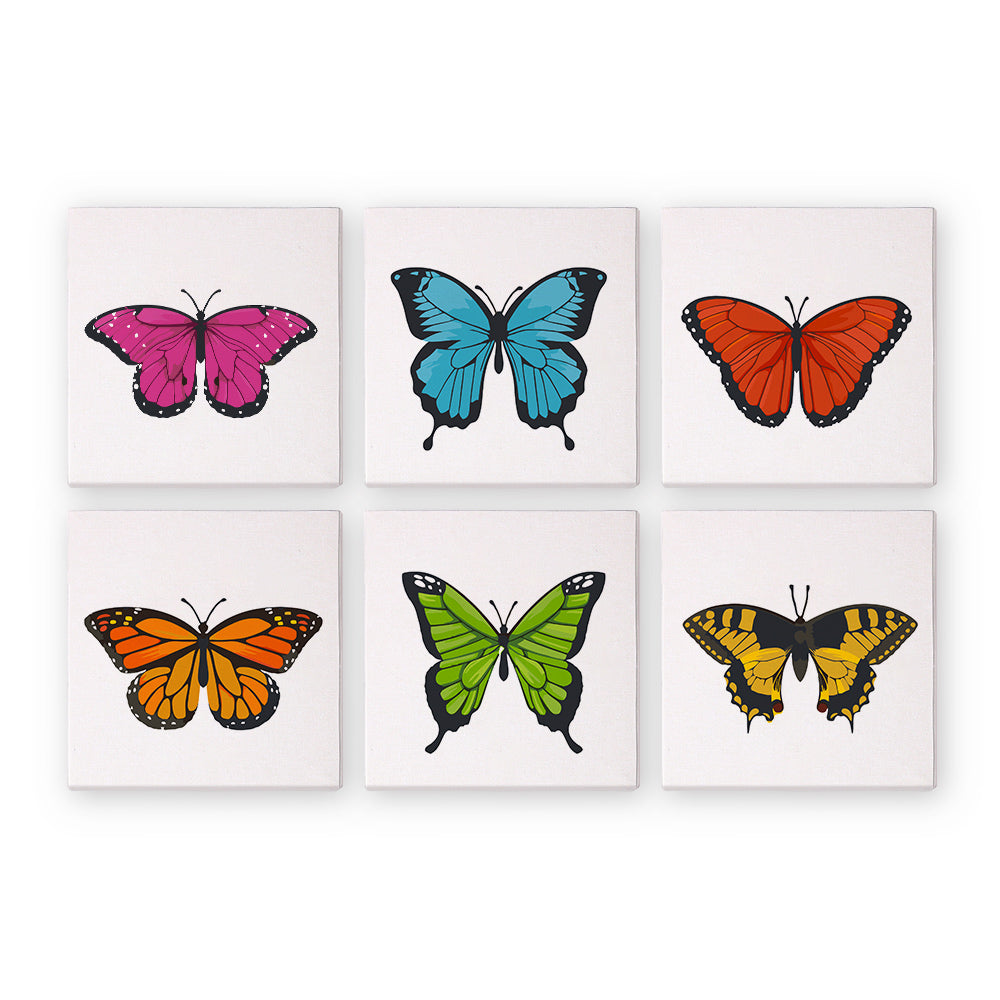Butterflies - 6 mini paint by number sets