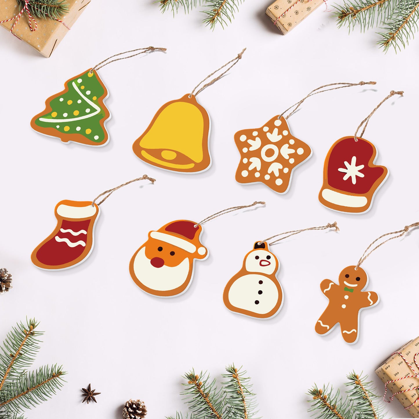 07 Christmas decoration 8pcs