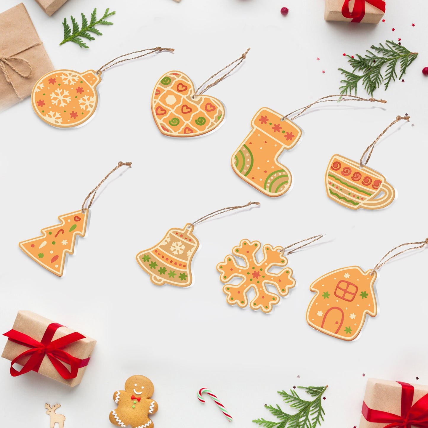 17 Christmas decoration 8pcs