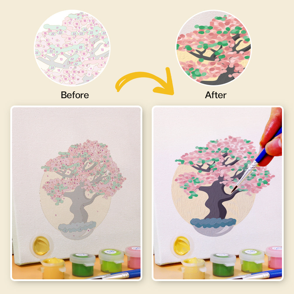 Trees - 6 mini paint by number sets