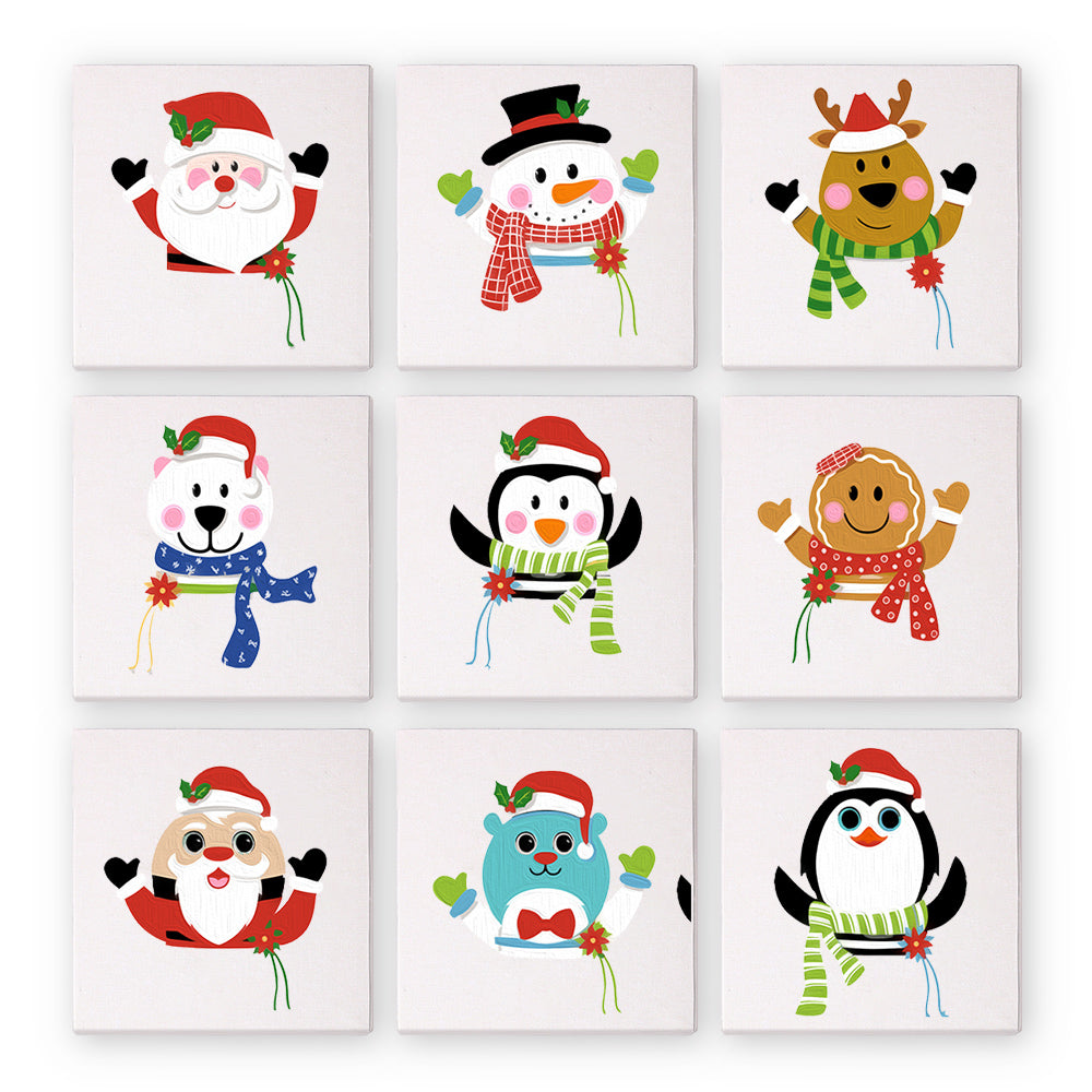 Christmas - 9 mini paint by number sets