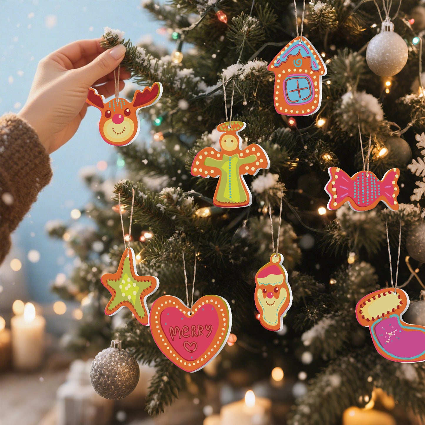 16 Christmas decoration 8pcs