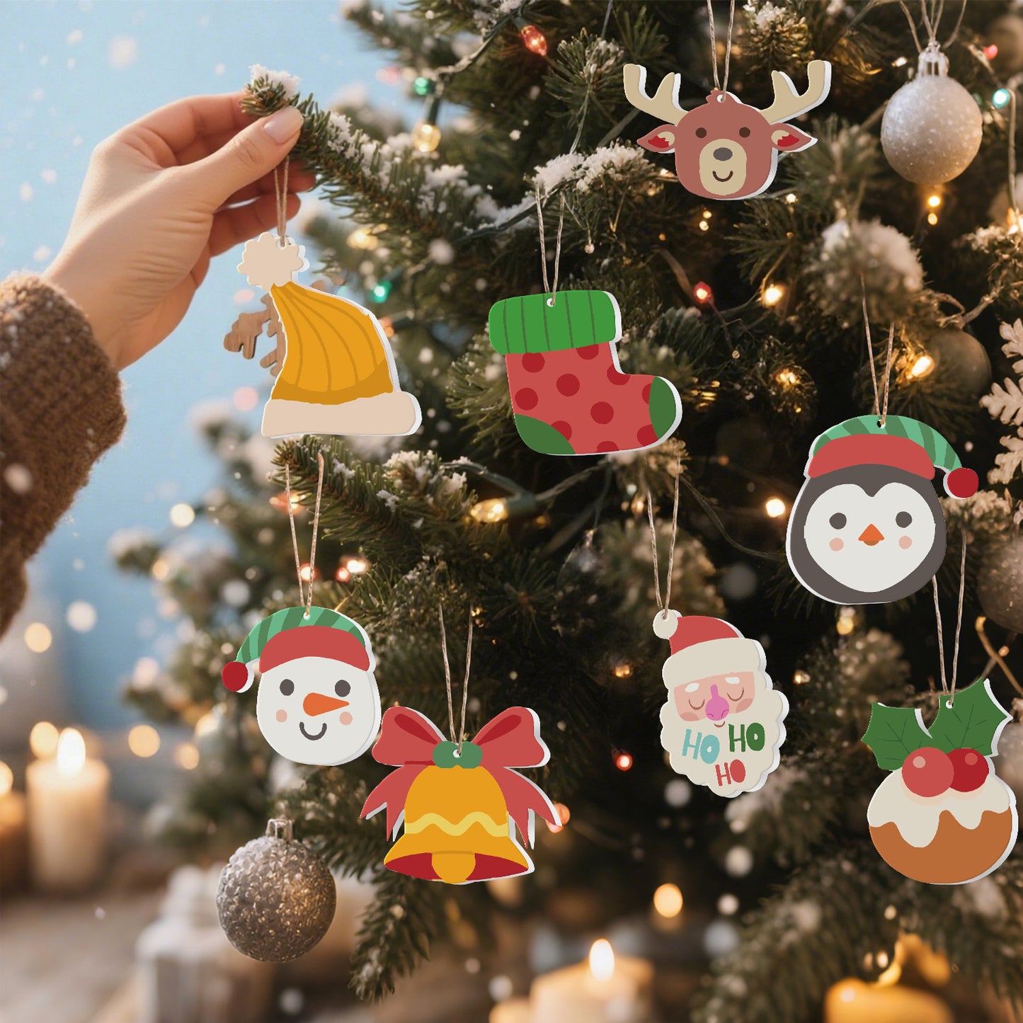 12 Christmas decoration 8pcs