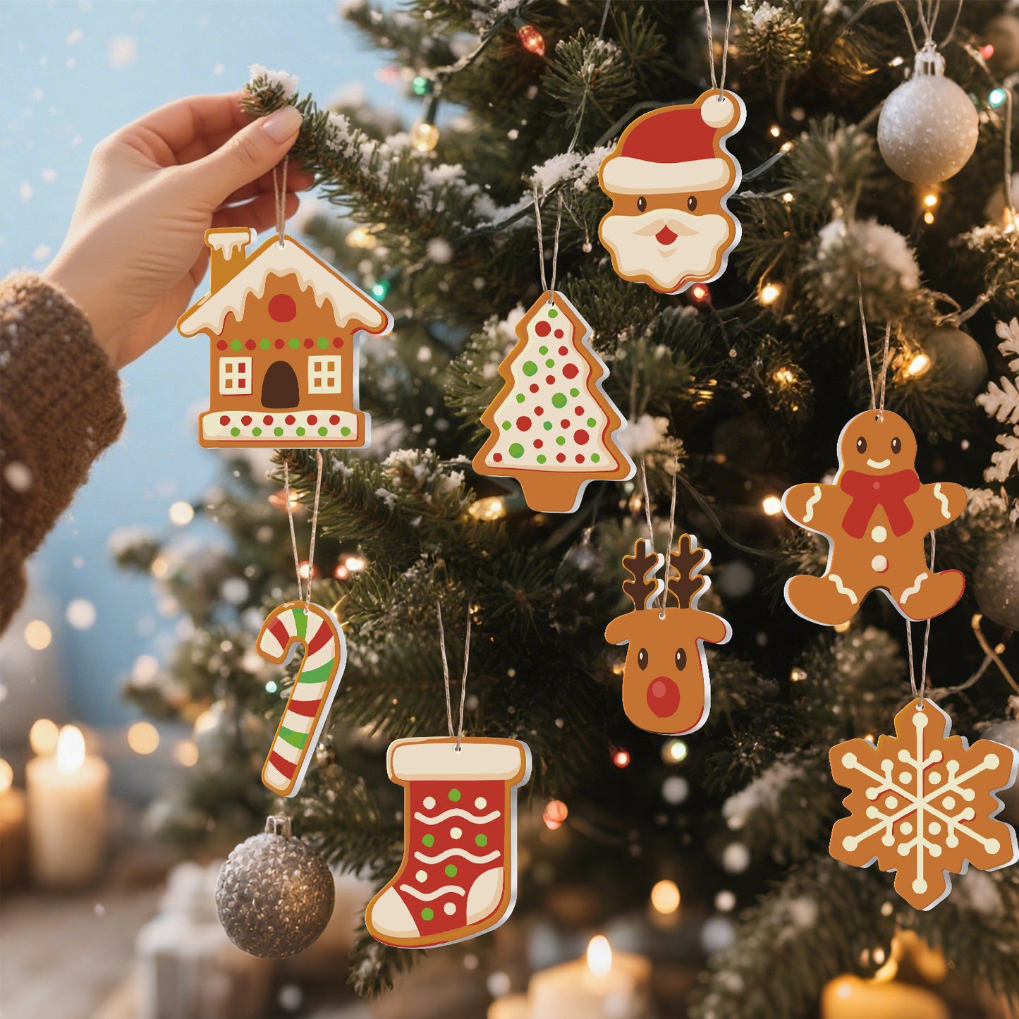01 Christmas decoration 8pcs