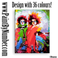 Two clowns with a violin and a pipe