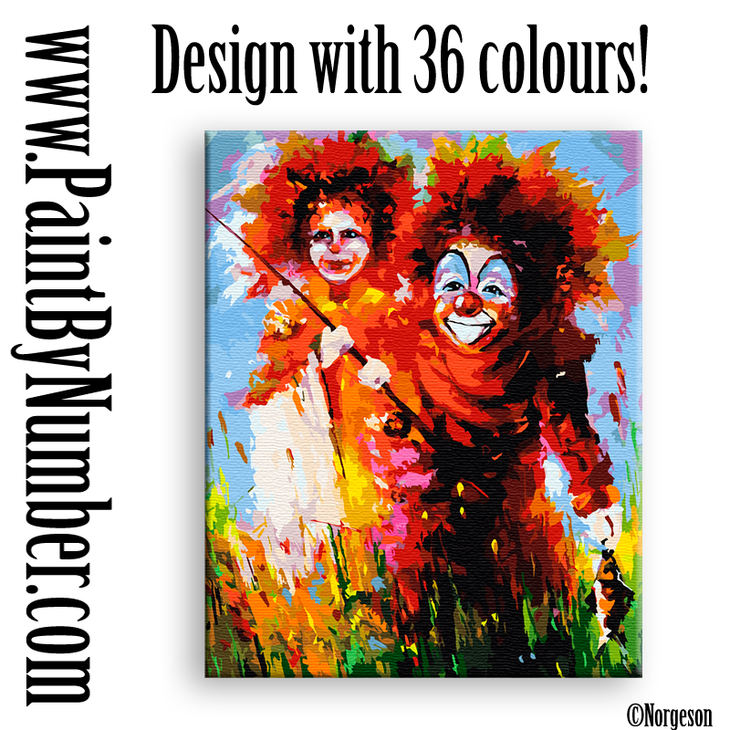 Two clowns on fishing