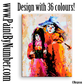 Clowns with a violin and a accordion