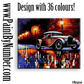 Vintage car on cobblestone
