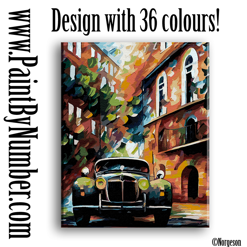 Vintage car in an old street