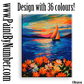 Sailboat in blooming sunset