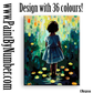 Girl in autumn puddle
