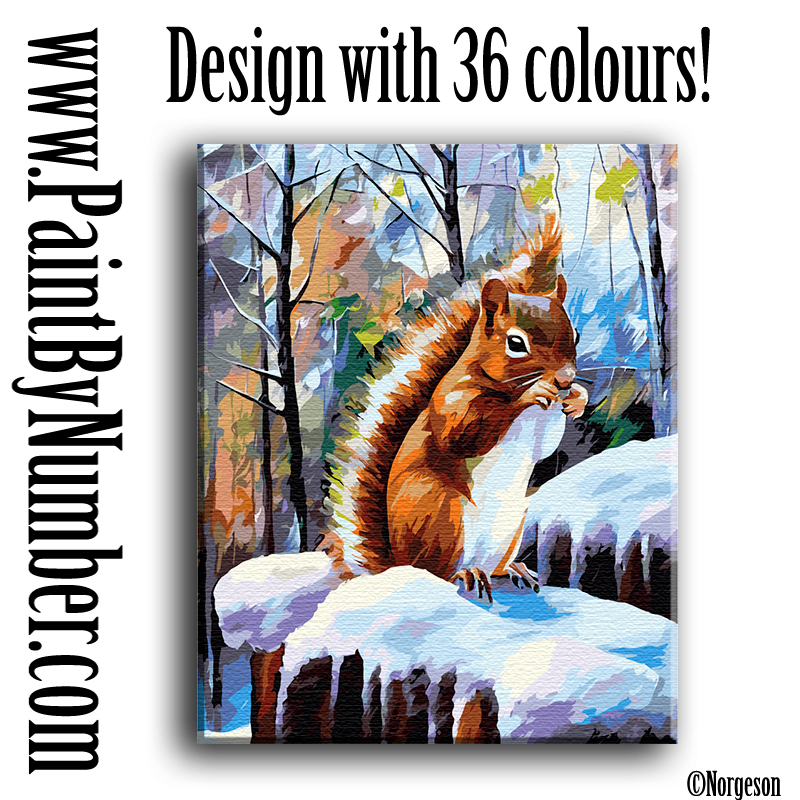 Little squirrel in the snow