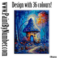 Mushroom village at night (Blue)