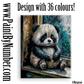 Toy panda in the window